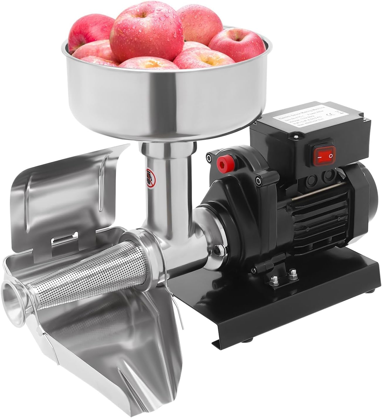 450W Electric Tomato Strainer, Tomato Corer Tool Commercial Tomato Sauce Maker Machine, Electric Tomato Strainer Machine with Practical Pestle, Food Mill for Tomato Sauce Applesauce Jams, 110V