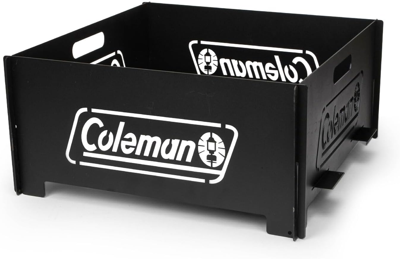 Coleman Pack-A-Way 10\u201D Portable Fire Pit, Collapsible Wood Burning Fire Pit, Outdoor Accessory for Camping, Backyard, Deck & Patio, Black