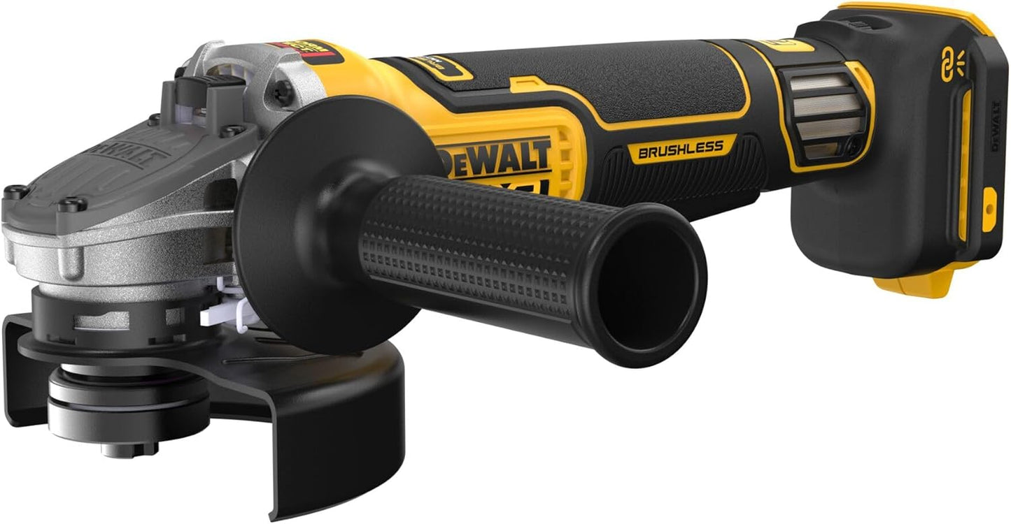 DEWALT 20V MAX* XR Brushless Cordless 4-1/2 in. - 5 in. Variable Speed Paddle Switch Grinder (Tool Only) (DCG410VSB)