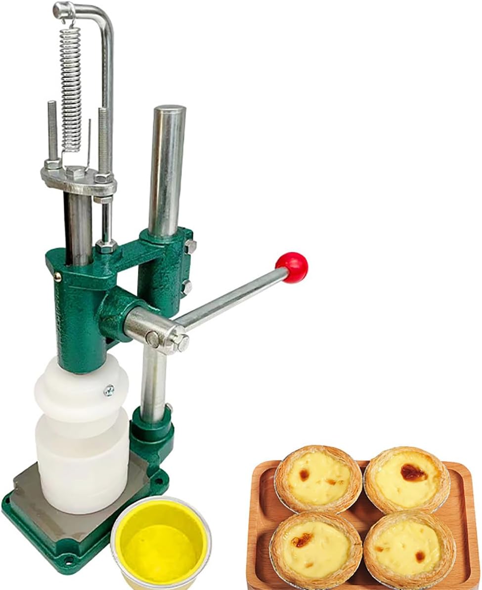 KJZQLMZ Egg Tart Moulding Machine, Manual Egg Tart Making Machine, Commercial Egg Tart Crust Forming Manual Mould Making Egg Tart Crust Tool (SN6025)