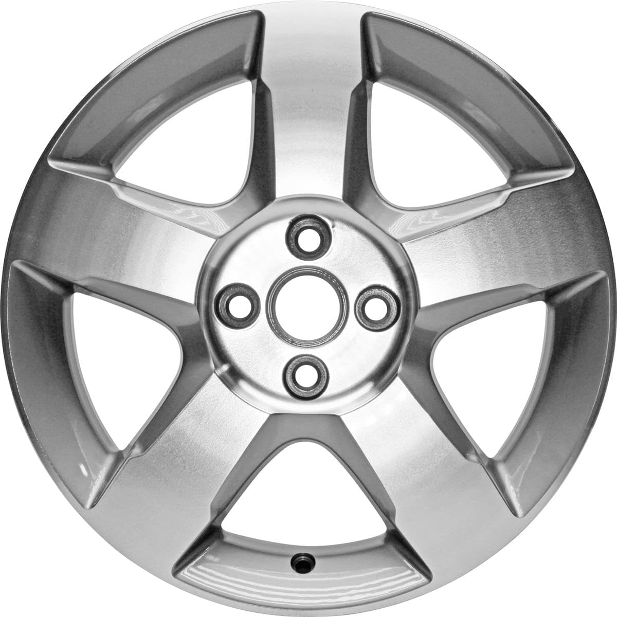 New Wheel 16x6 inch Rim For 2006-2007 Saturn Ion Machined Face with Painted Silver Pockets 4 x 100 mm5 Spoke