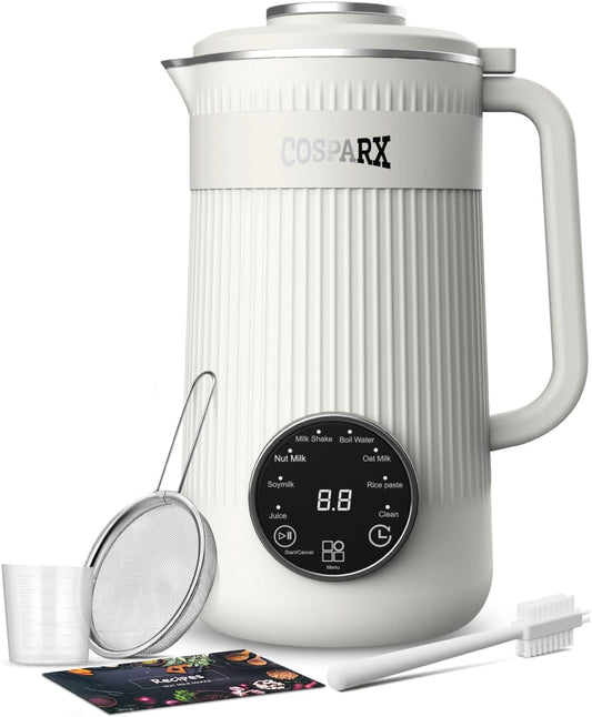 8 in 1 Nut Milk Maker Machine Blender, 32oz Homemade Soy, Almond, Oat, Coconut, Plant Based and Non Dairy Beverages, Nutmilk Maker Machines – with Delay Start and Keep Warm Functions