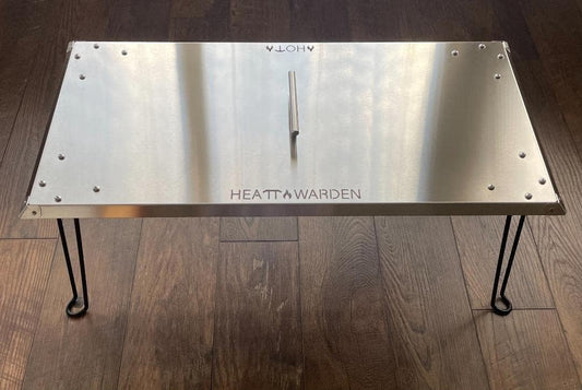 Rectangle Fire Pit Heat Deflector (Made in America) to Push Heat Down and Out to Warm Friends and Family. Plus, Deflects Heat from Your Patio Roof.