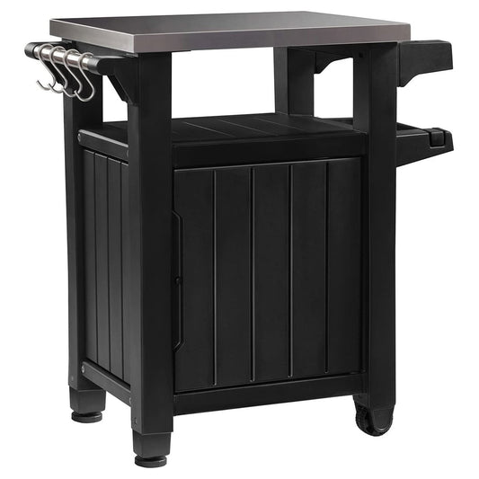 Keter KET-230852 Dark Gray Thermoset Plastic Grill Cart 197025