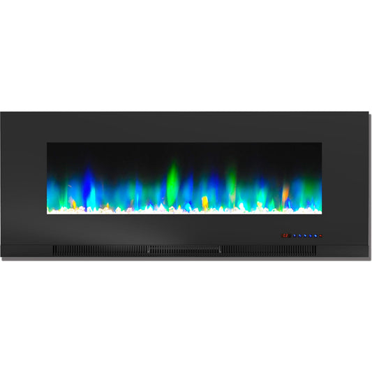 Cambridge 50-in W Black Fan-forced Electric Fireplace CAM50WMEF-1BLK