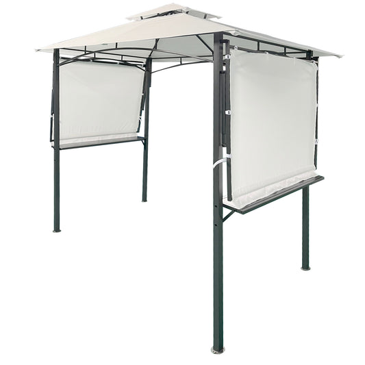 Afoxsos 13.1-ft x 4.5-ft BBQ Grill Gazebo White Grill Gazebo