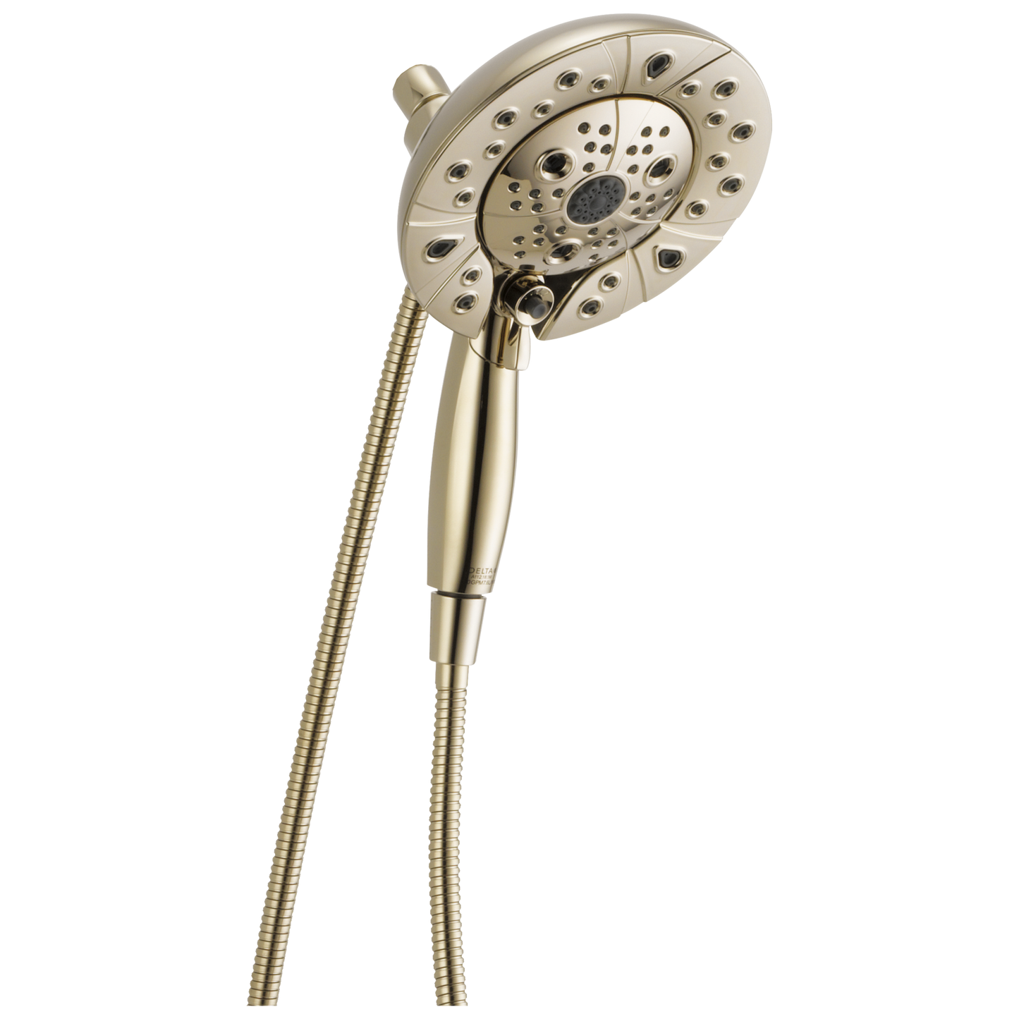 Delta Universal Showering Components 5.0 -Spray Lumicoat Polished Nickel 6.875-in Round Dual/Combo High Pressure Shower Head 2.5 GPM