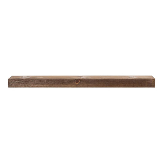 Mantels Direct 72-in W x 4-in H x 8-in D Rustic Provincial Pine Hollow Rustic Fireplace Mantel RUSTIC-72-RPRV