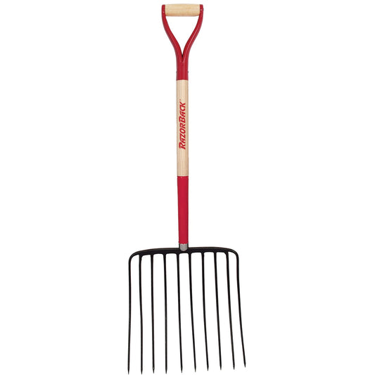Razor-Back 30-in L Wood-Handle Steel Mulch Fork 76125