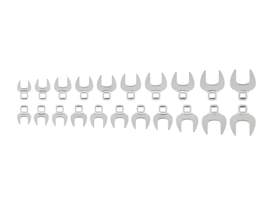 TEKTON 21-Piece Set (Sae) and Metric Crowfoot Open End Wrench WCF90601