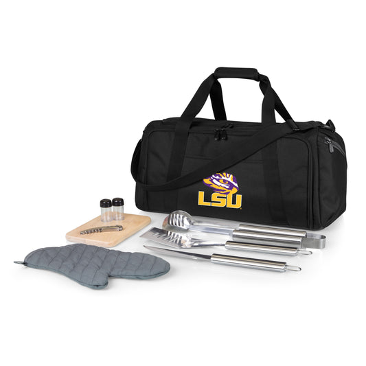 Picnic Time Stainless Steel 9-Piece Grilling Accessory Kit with Heat-Sealed Interior Liner and Multiple Storage Pockets 757-06-175-294-0
