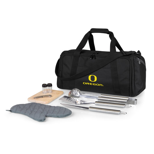 Picnic Time Stainless Steel 9-Piece Grilling Accessory Kit with Heat-Sealed Interior Liner and Multiple Storage Pockets 757-06-175-474-0