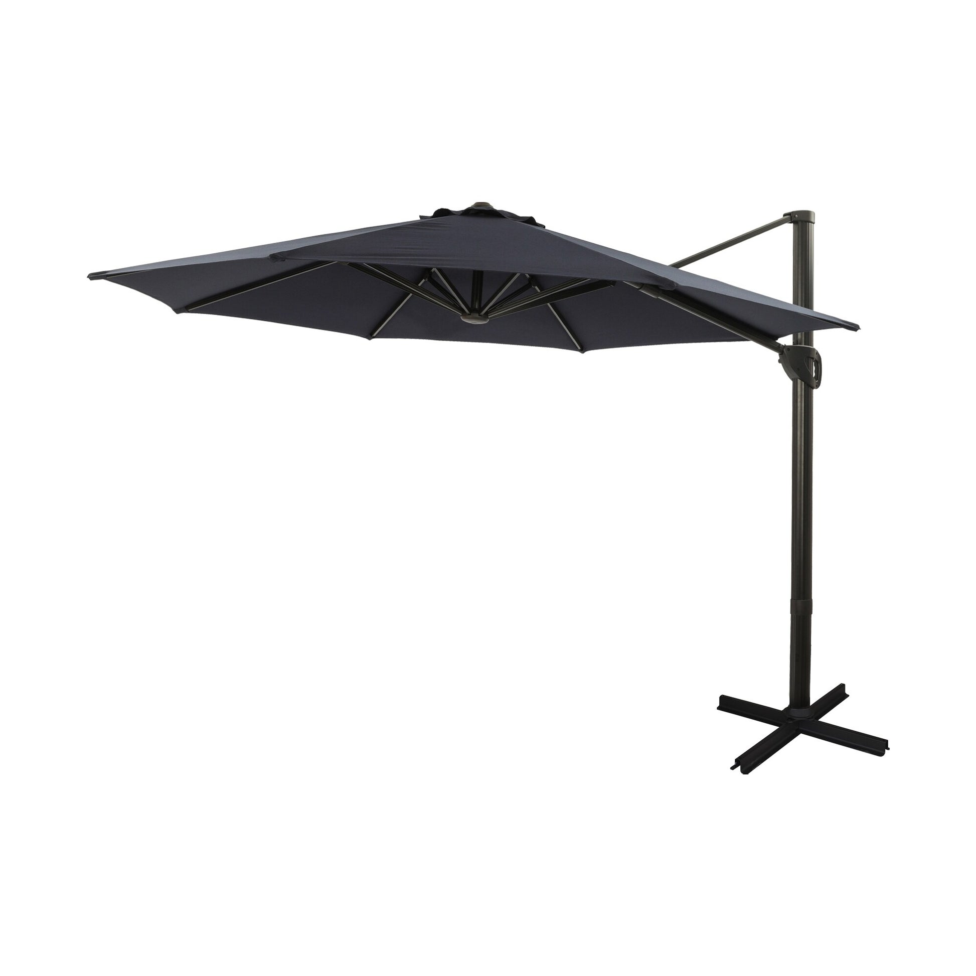 Sumyeg 11-ft Aluminum Blue No-tilt Cantilever Patio Umbrella