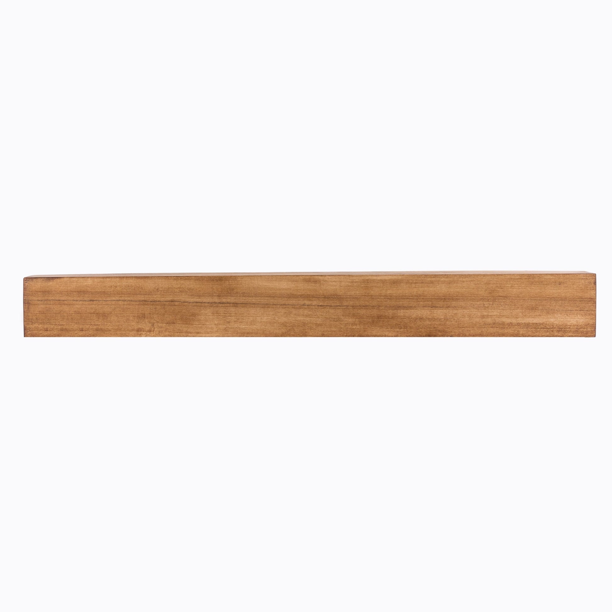 Dogberry 72-in W x 5.5-in H x 9-in D Aged Oak Poplar Hollow Farmhouse Fireplace Mantel MFARM7205AGOKNONE