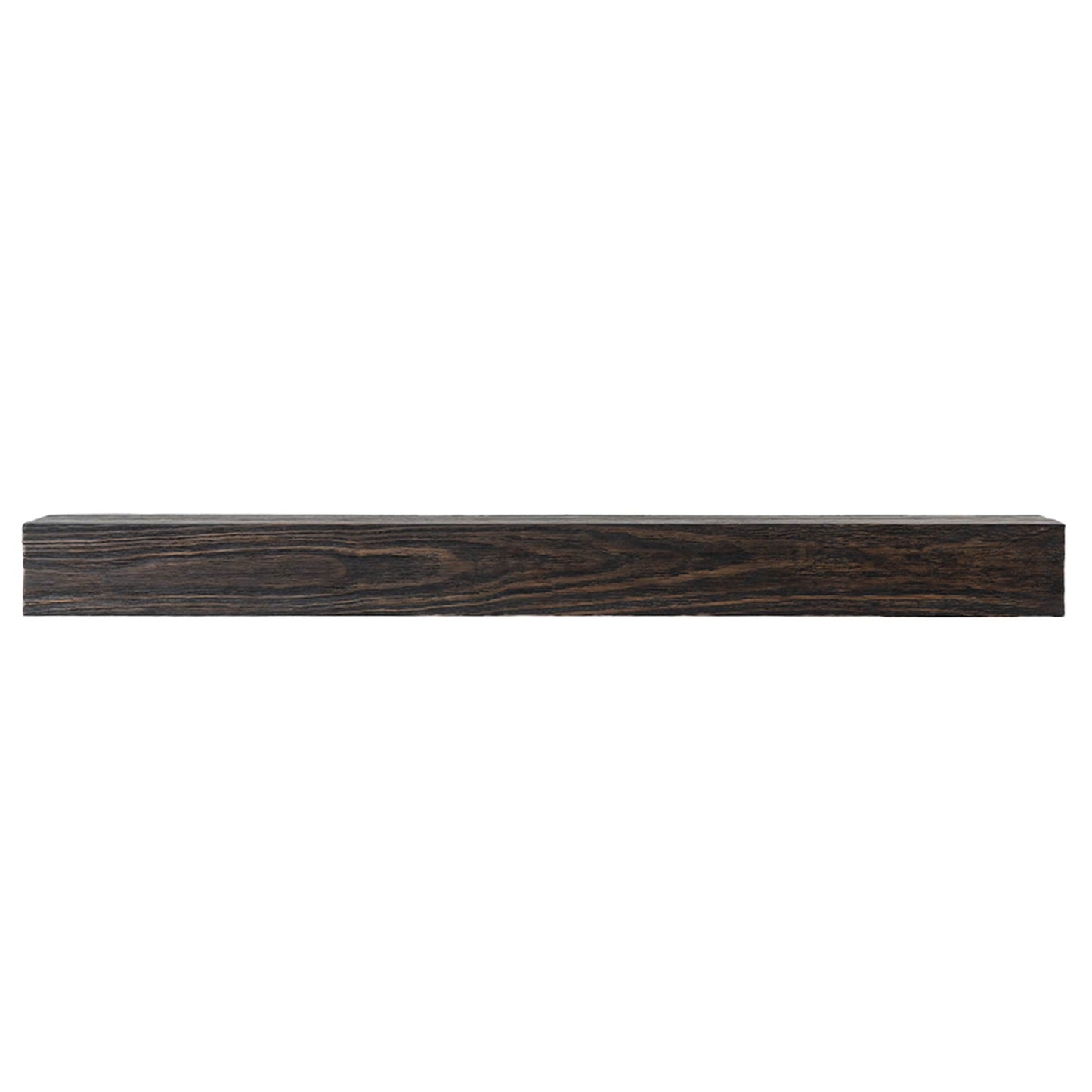 Modern Ember 72-in W x 5.5-in H x 9-in D Charcoal Pine Hollow Rustic Fireplace Mantel STOWE-72-CB