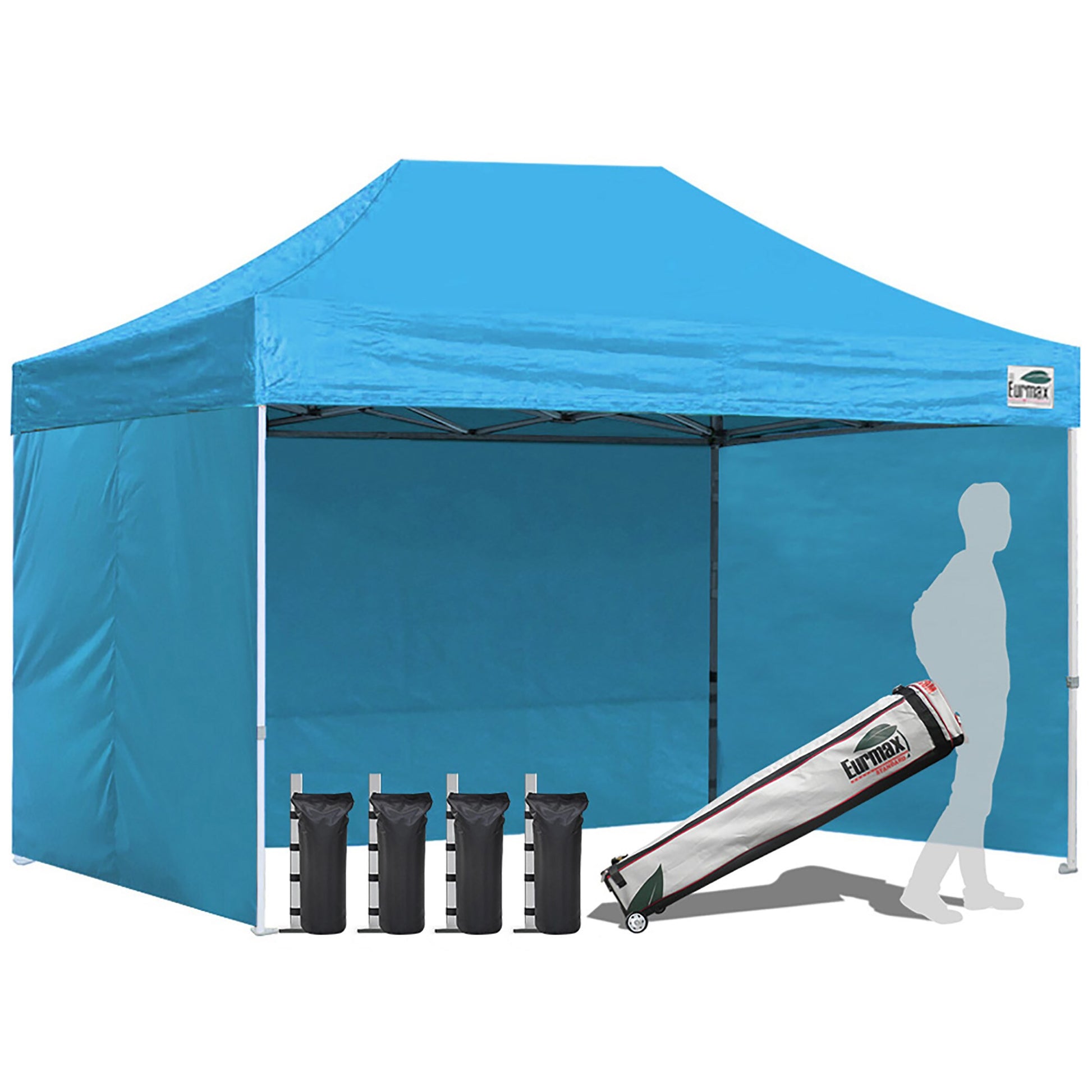 Eurmax 12-Feet x 8-Feet Rectangle SkyBlue Pop-up canopy