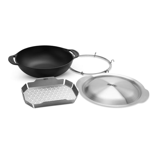 Weber Crafted 3-Pack Porcelain-Enameled Cast-Iron Wok 7606