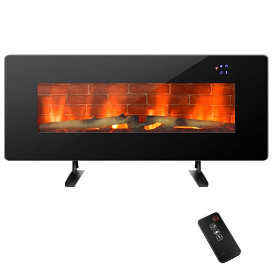 Clihome 42-in W Black Fan-forced Electric Fireplace CL-BKUS-10069