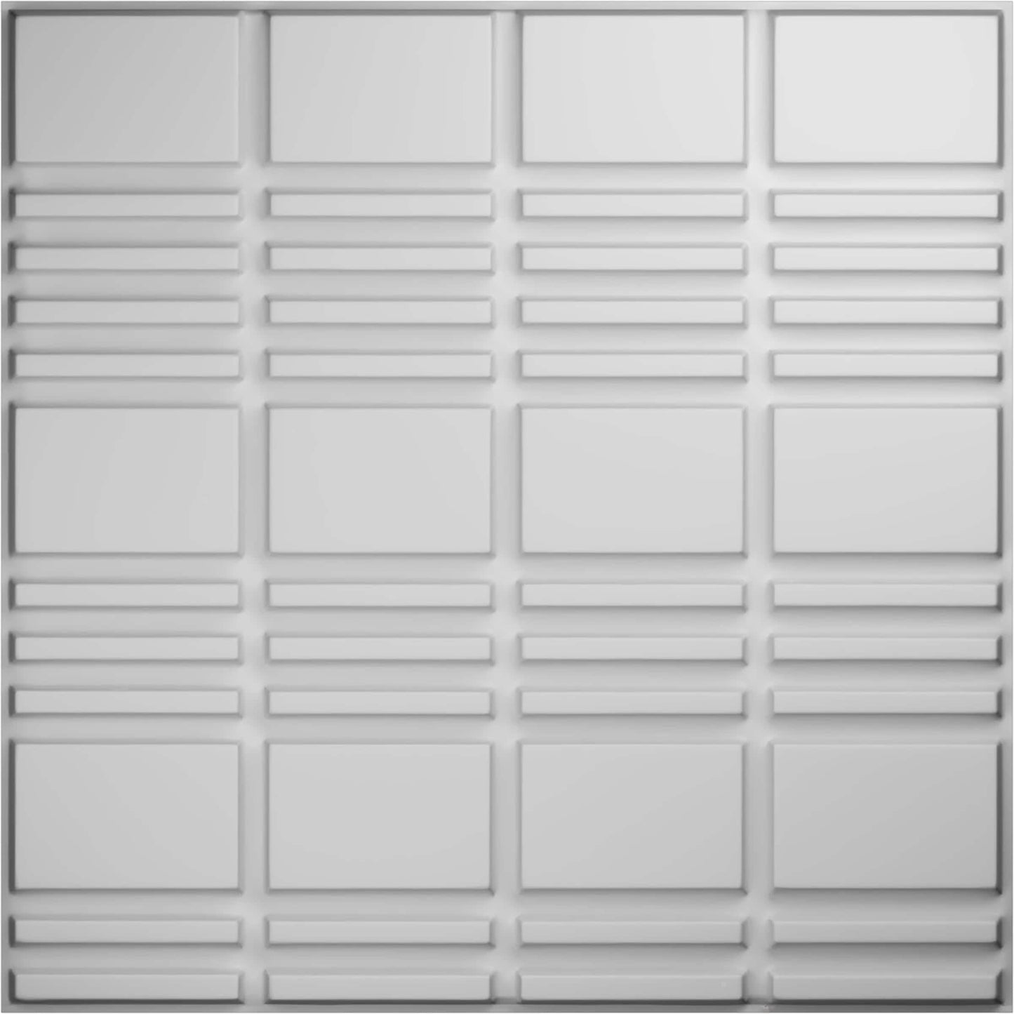 Ekena Millwork 19-5/8-in x 19-5/8-in Embossed Paintable/Stainable White PVC Geometric Wall Panel ( 50 -Pack, Covers 133.73-sq ft )