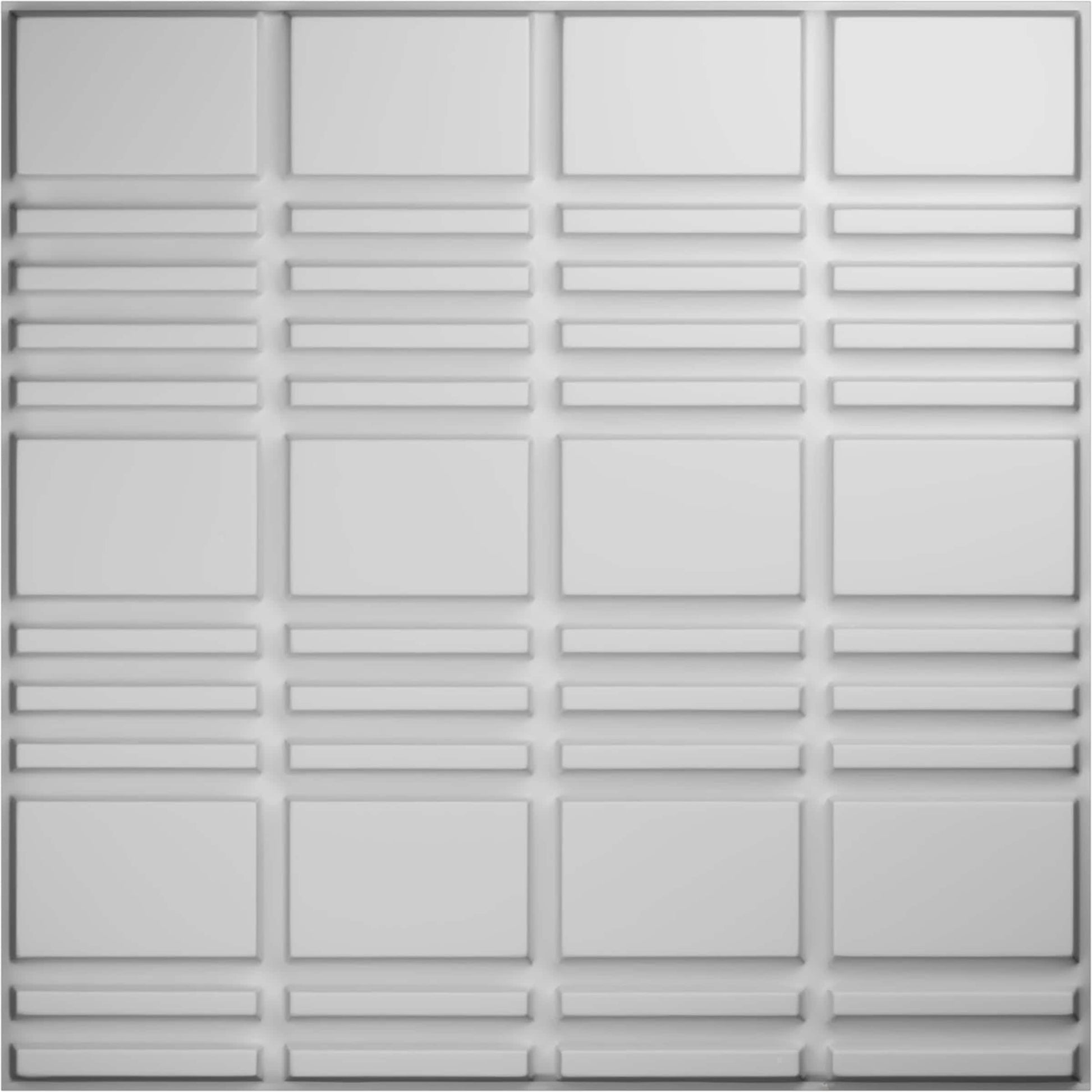 Ekena Millwork 19-5/8-in x 19-5/8-in Embossed Paintable/Stainable White PVC Geometric Wall Panel ( 50 -Pack, Covers 133.73-sq ft )