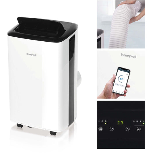 Honeywell 5,500-BTU SACC (115-Volt) White Vented Portable Air Conditioner with Remote Cools 350-sq ft HF8CESVWK5