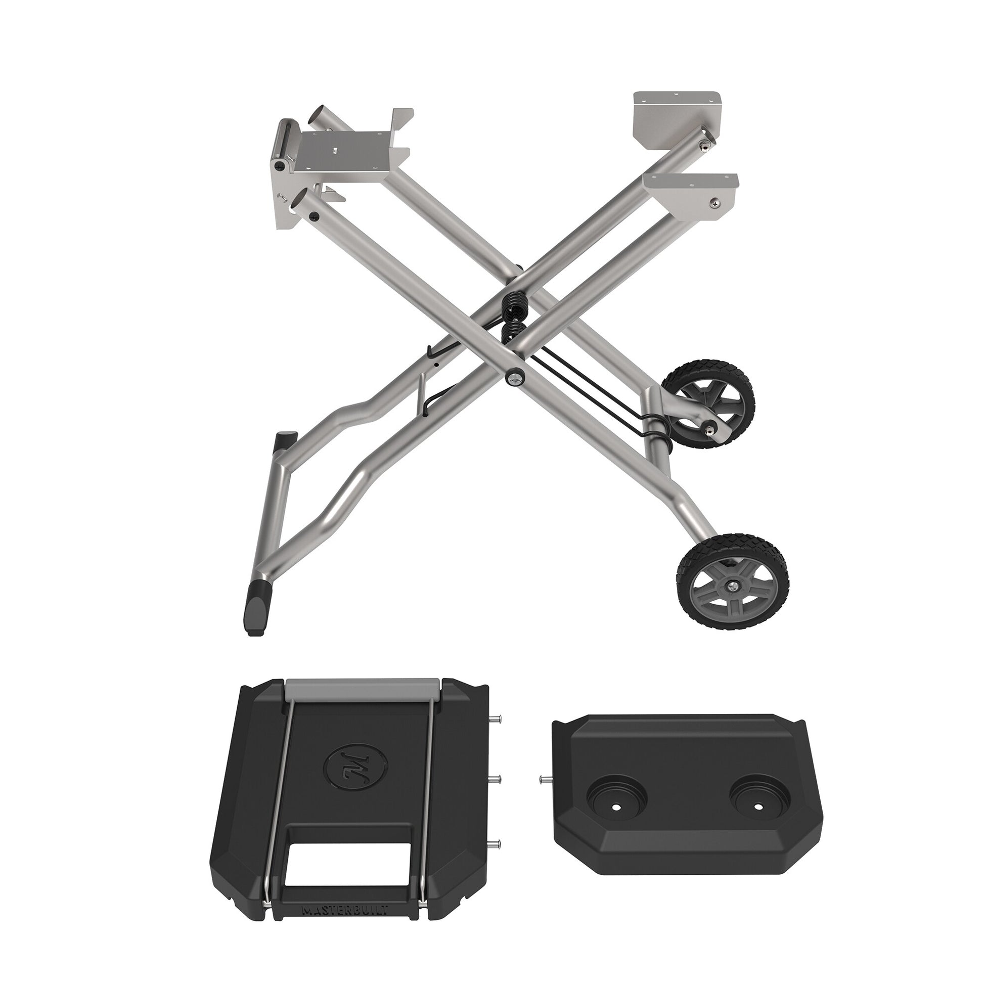 Masterbuilt Portable Folding Cart Black/Stainless Steel Folding Grill Cart MB20100922