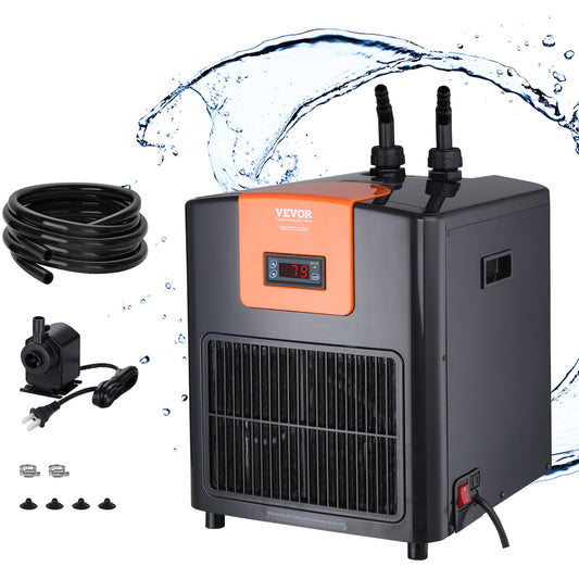 VEVOR 1/4-HP Hydroponic Water Chiller 1-Speed Indoor/Outdoor Portable Evaporative Cooler (Motor Included) HWQLQQJR025HPISABV1