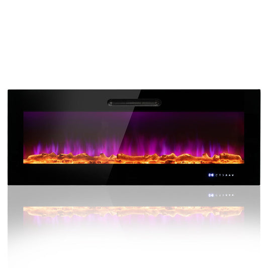 BABOOM 50-in W Black Fan-forced Electric Fireplace BOM-131-DK-CO