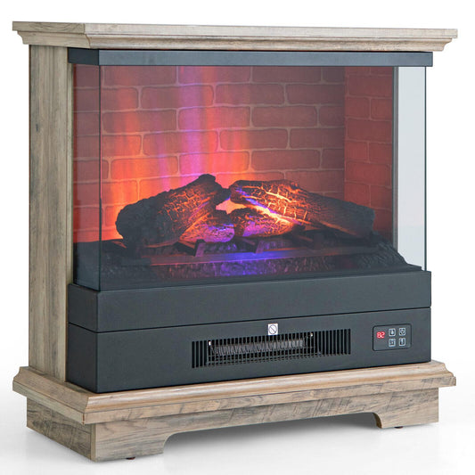 BABOOM 27-in W Natural Fan-forced Electric Fireplace BOM-179-BN-CO