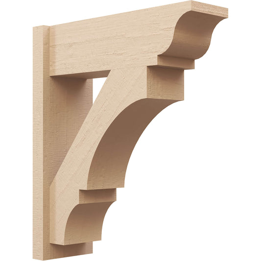 Ekena Millwork Timberthane Rough Cedar Faux Wood Balboa Traditional Outlooker 8-in W x 24-in D x 28-in H Primed Tan