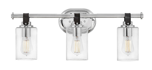 Hinkley Halstead 24-in 3 -Light Gloss Chrome Rustic Vanity light 5662917