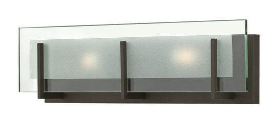 Hinkley Latitude 18-in 2 -Light Oil-rubbed Bronze Modern/contemporary Vanity light 5663201