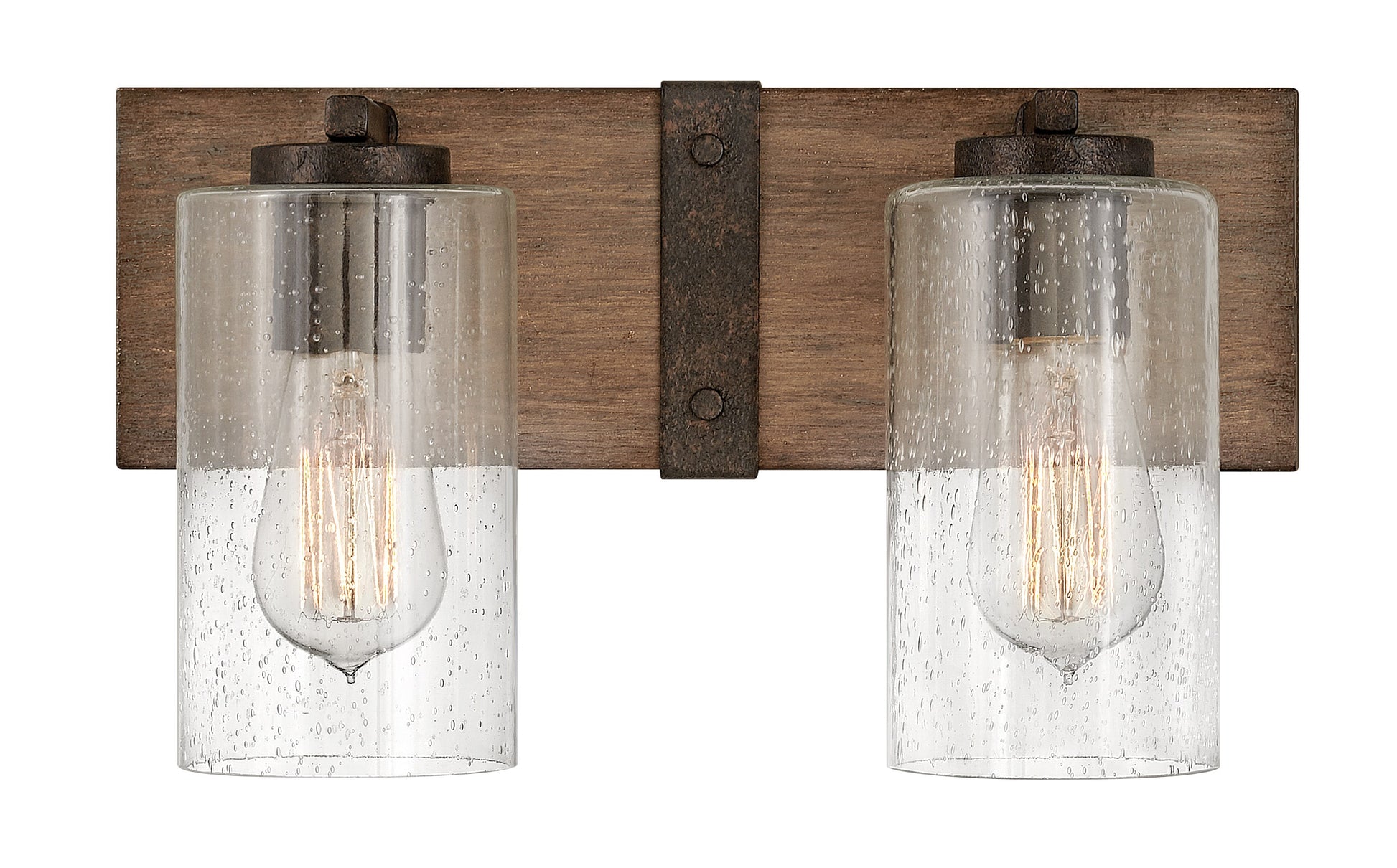 Hinkley Sawyer 14.25-in 2 -Light Matte Brown Rustic Vanity light 5663080