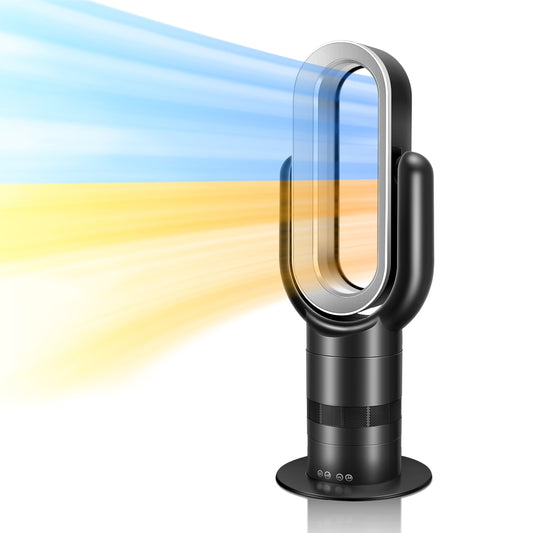 Kahomvis Up to 1500-Watt Fan Tower Indoor/Outdoor Electric Space Heater with Remote Included DHS-QPHF-26GS