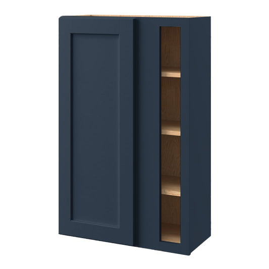 allen + roth Port 27-in W x 39-in H x 12-in D Navy Blind Corner wall Fully assembled Cabinet Flat Panel