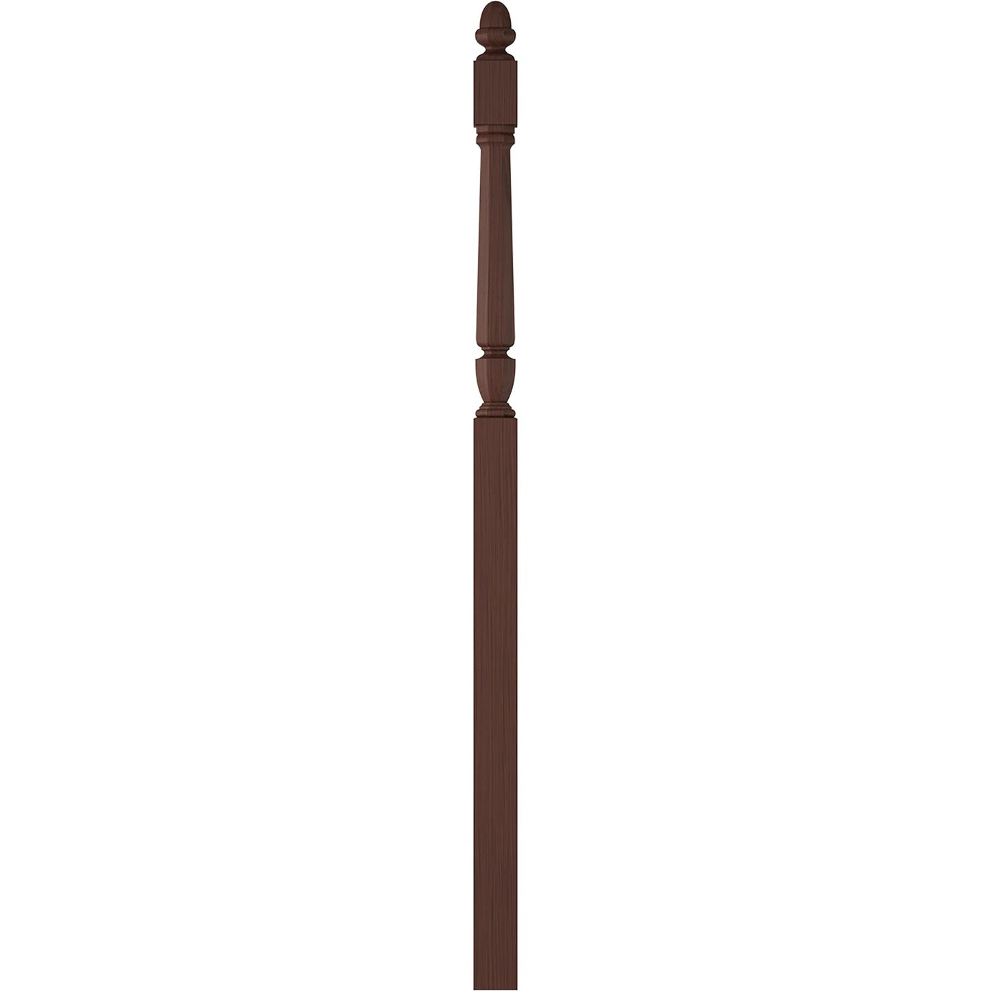L.J. Smith Stair Systems Regent 3.5-in x 77.75-in Unfinished Walnut Intermediate Stair Newel Post