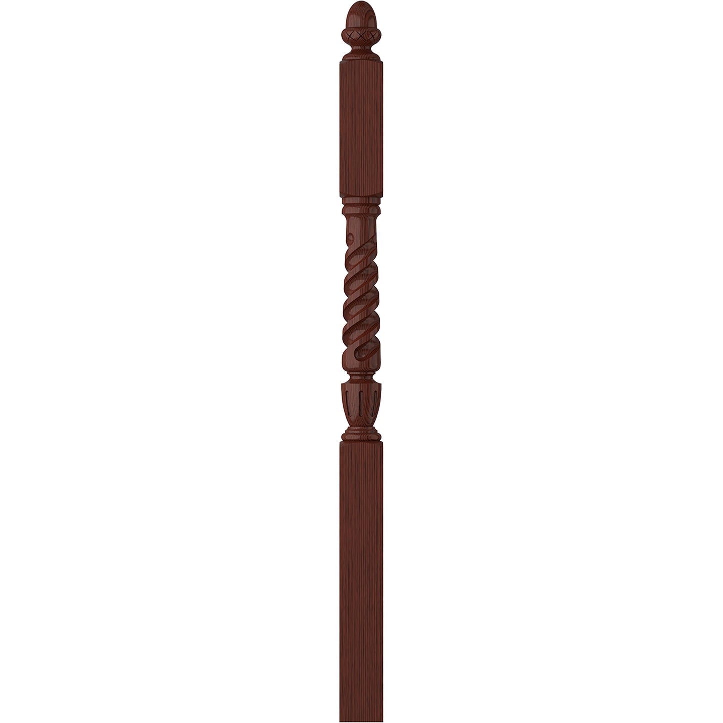 L.J. Smith Stair Systems Regent 3.5-in x 57.75-in Unfinished Mahogany Balcony Stair Newel Post