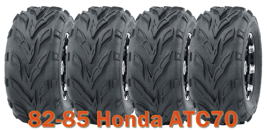(4) 16x8-7 WANDA ATV tires set for 1982-1985 Honda ATC70