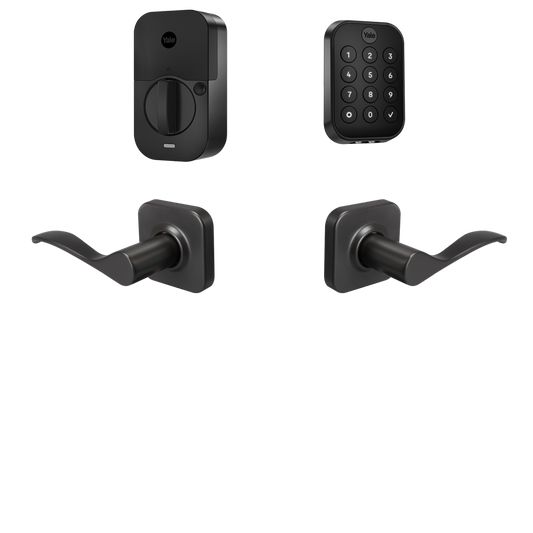 Yale Assure Lock 2 Norwood Bundle Black Suede Smart Lock Electronic Deadbolt and Handleset with Wifi Bluetooth Keypad B-YRD430-BLE-NW-BSP