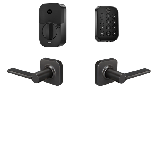 Yale Assure Lock 2 Valdosta Bundle Black Suede Smart Lock Electronic Deadbolt and Handleset with Wifi Bluetooth Keypad B-YRD430-BLE-VL-BSP