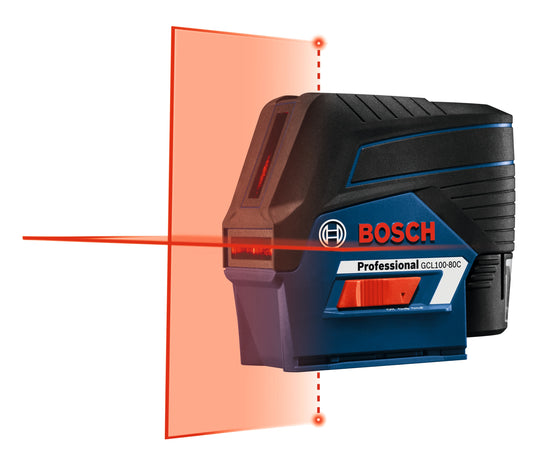 Bosch 100-ft Red Self-Leveling Cross-line Laser Level VisiMax GCL100-80C