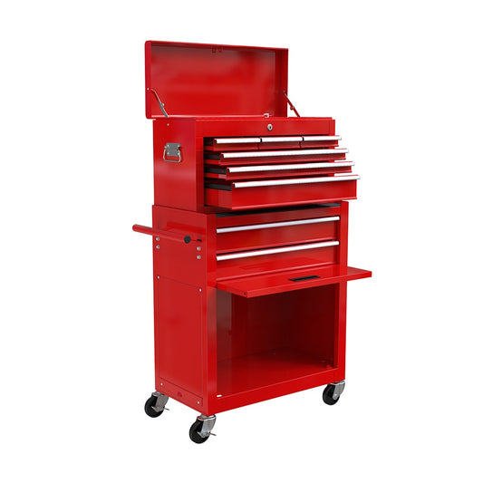 Runesay Top Tool Chests 13-in W x 42.8-in H 8-Drawer Steel Tool Chest (Red) TOOBOX-02