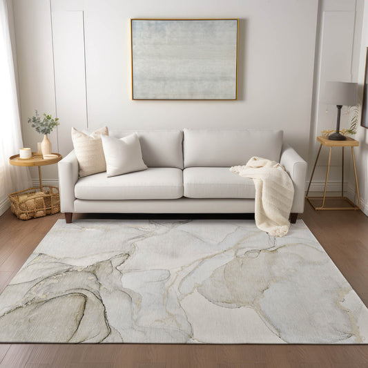 Addison Rugs Chantille ACN523BG 10 x 14 (ft) Beige Rectangular Indoor/Outdoor Geometric Machine washable Area rug
