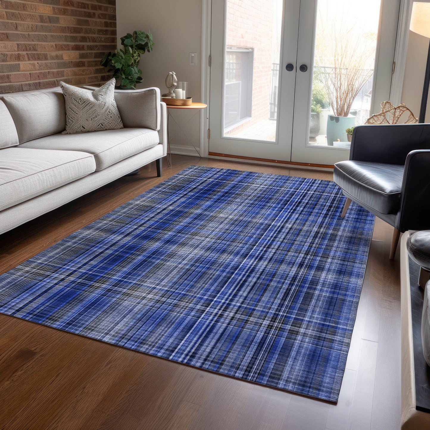 Addison Rugs Chantille ACN541NA 9 x 12 (ft) Navy Rectangular Indoor/Outdoor Abstract Machine washable Area rug