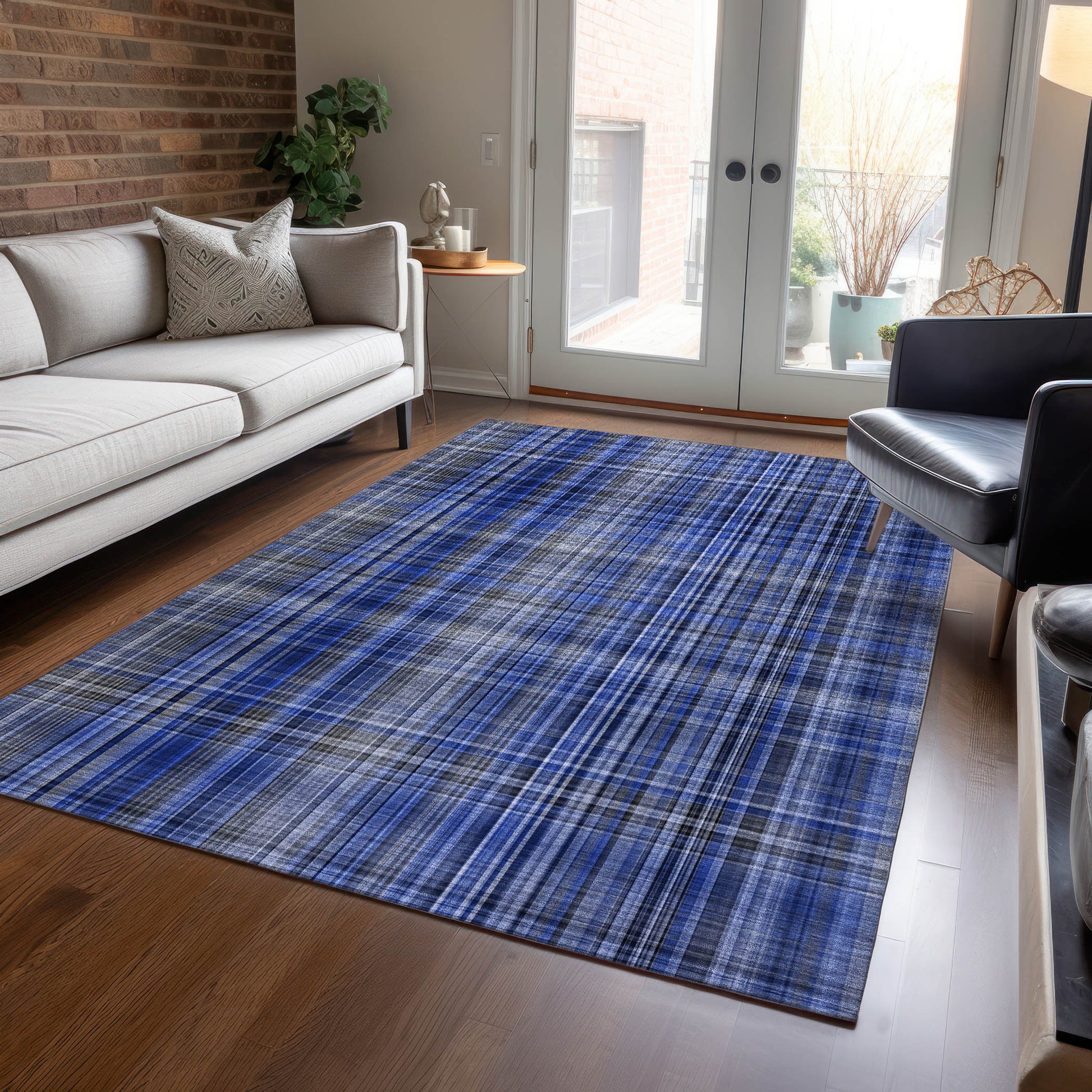 Addison Rugs Chantille ACN541NA 9 x 12 (ft) Navy Rectangular Indoor/Outdoor Abstract Machine washable Area rug