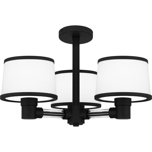 Quoizel Kylen 3-Light 22-in Matte Black Led, Semi mount light