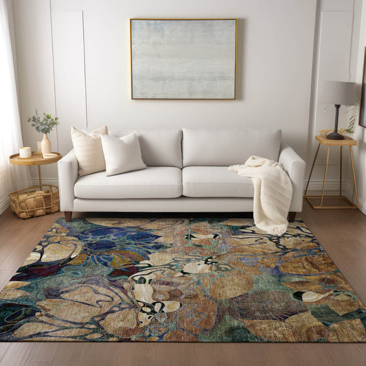 Addison Rugs Chantille ACN558BG 10 x 14 (ft) Beige Rectangular Indoor/Outdoor Geometric Farmhouse/Cottage Machine washable Area rug