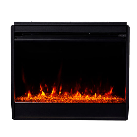 Southern Enterprises 24.25-in W Black Fan-forced Electric Fireplace FA5523