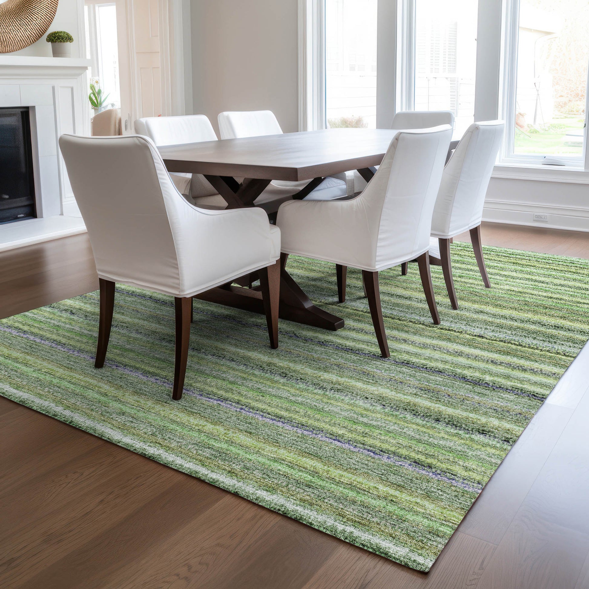 Addison Rugs Chantille ACN598GE 8 x 10 (ft) Green Rectangular Indoor/Outdoor Abstract Machine washable Area rug