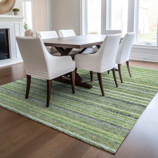 Addison Rugs Chantille ACN598GE 8 x 10 (ft) Green Rectangular Indoor/Outdoor Abstract Machine washable Area rug